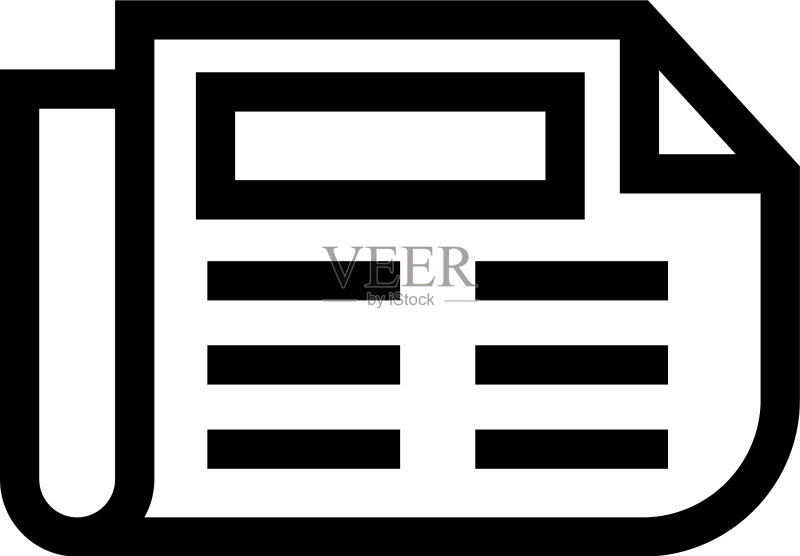 报纸图标或标志图标素材