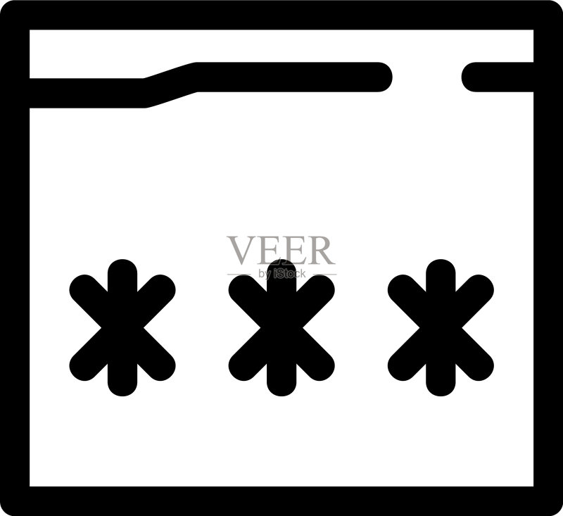 密码图标或徽标隔离符号图标素材