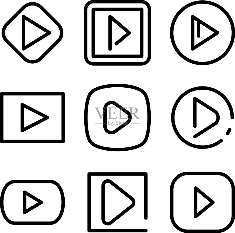 播放图标或Logo标志图标素材