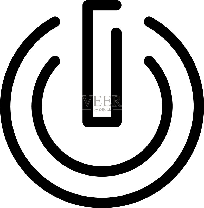 电源图标或标志图标素材