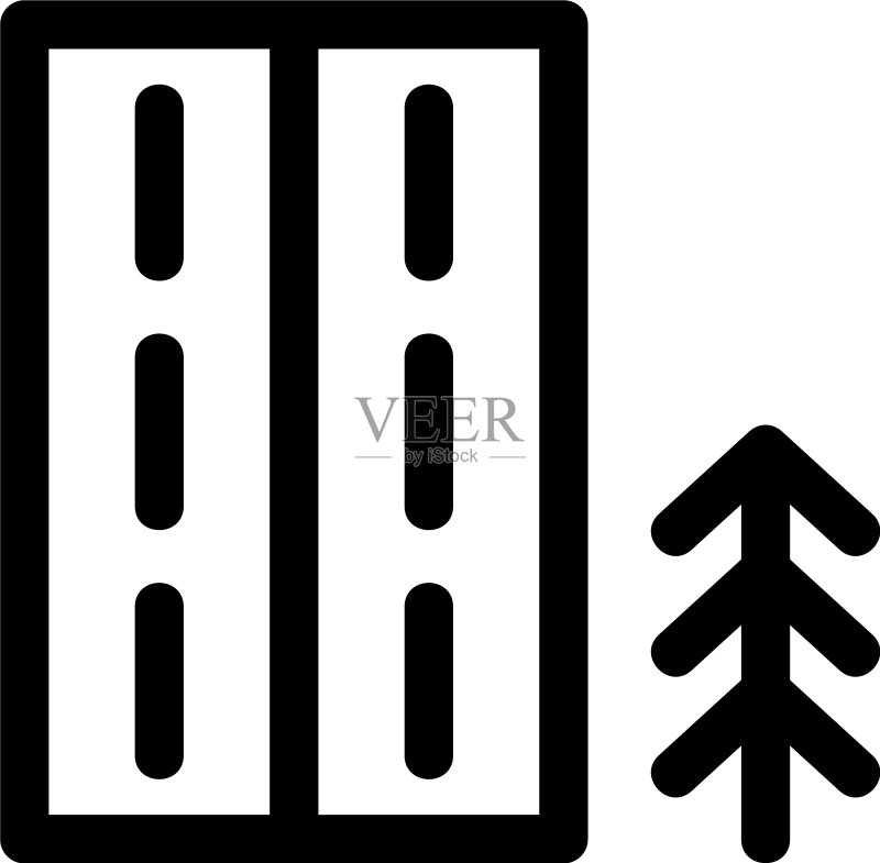 道路图标或标志,独立符号图标素材