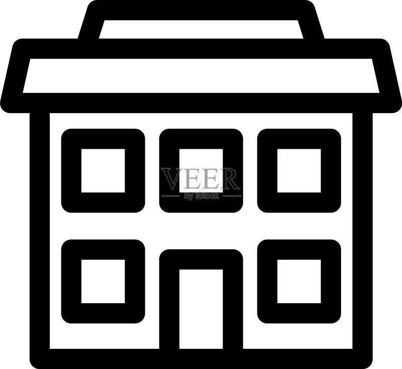 学校建筑图标或logo独立标志符号图标素材