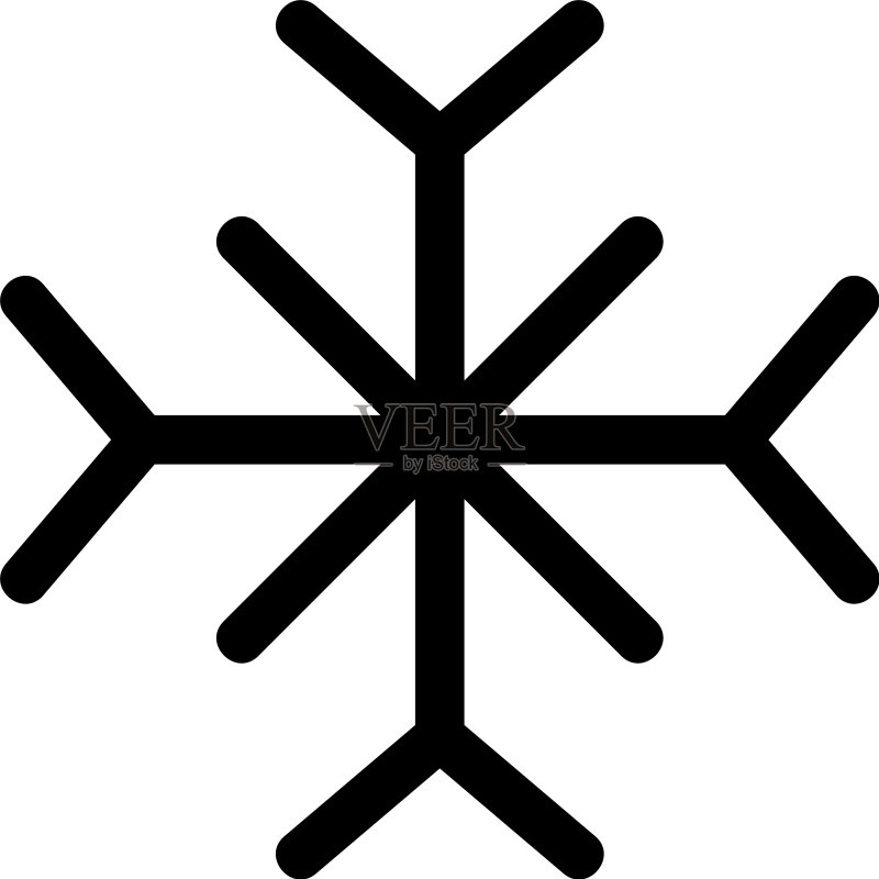 雪花图标或logo独立标志符号图标素材