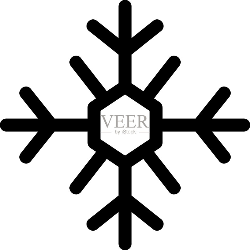 雪花图标或logo独立标志符号图标素材