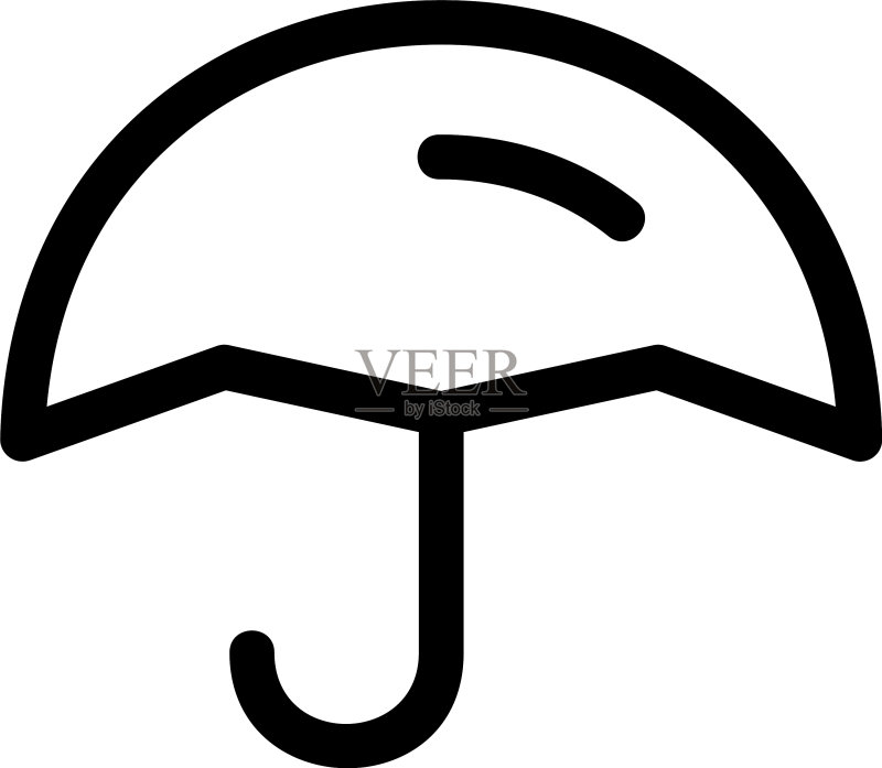 雨伞图标或Logo独立标志符号图标素材