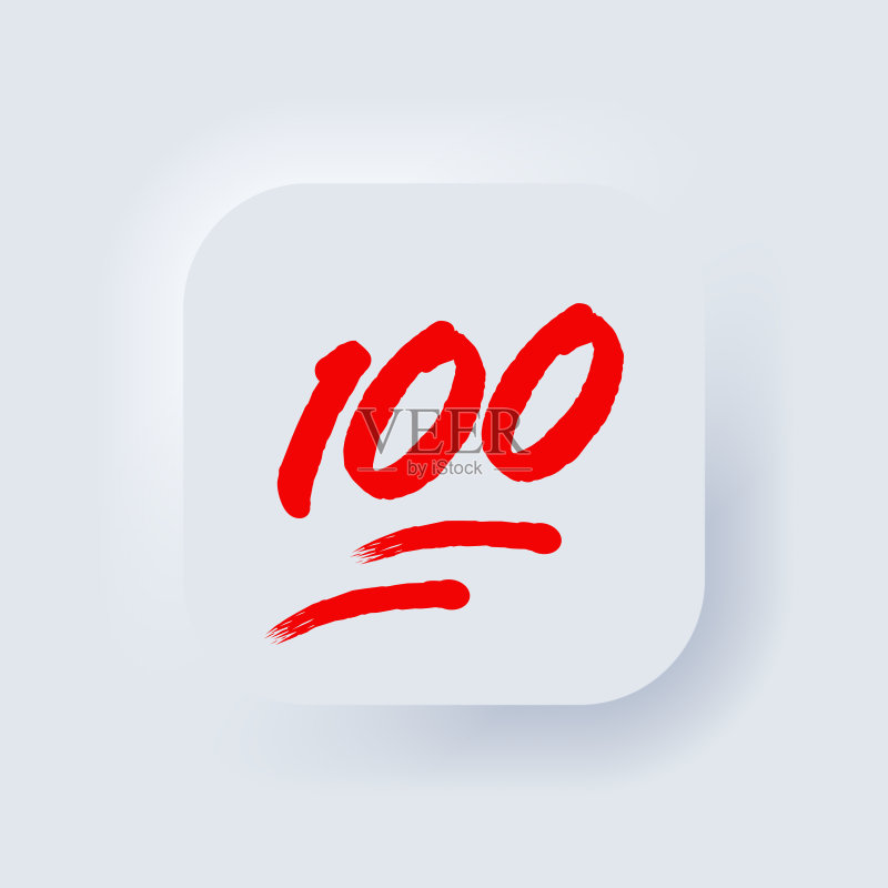 100% 表情符号拟态UI UX按钮图标素材