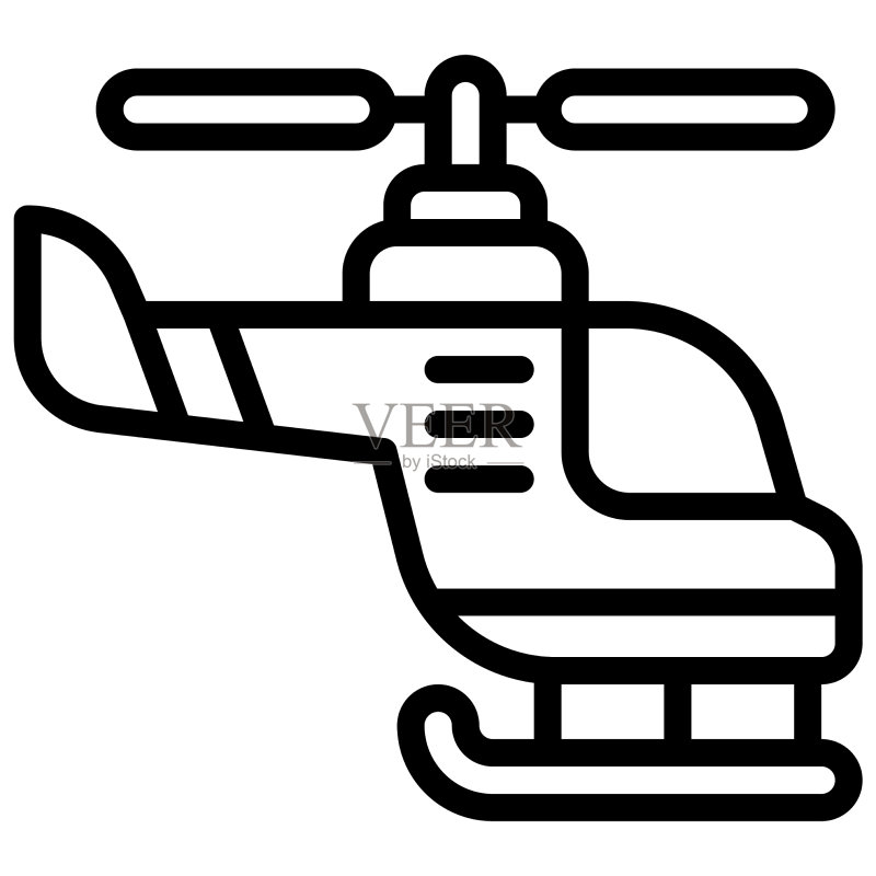 交通运输相关直升机图标图标素材