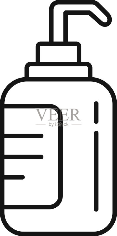 宠物美容皂液器图标轮廓样式图标素材