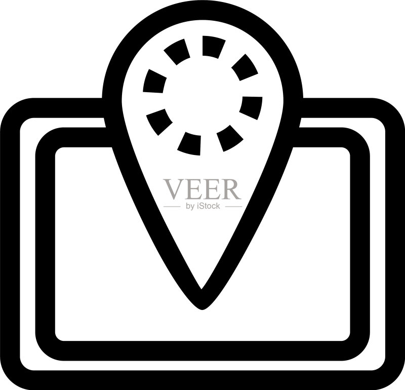 GPS图标或标志孤立符号图标素材