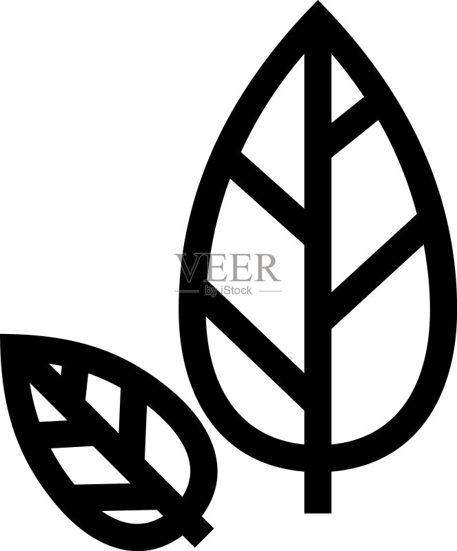 树叶图标或Logo独立标志符号图标素材