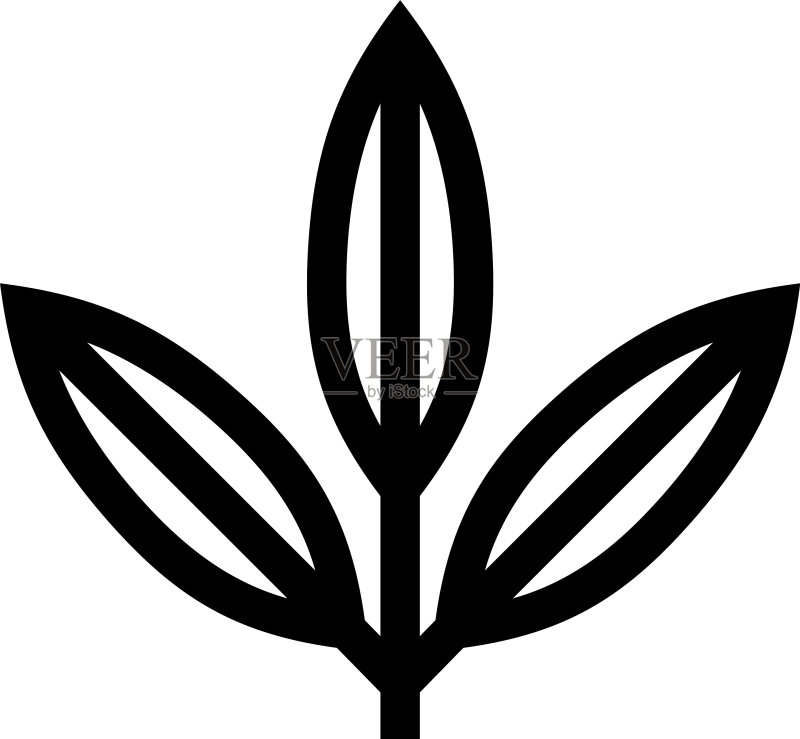 树叶图标或Logo独立标志符号图标素材
