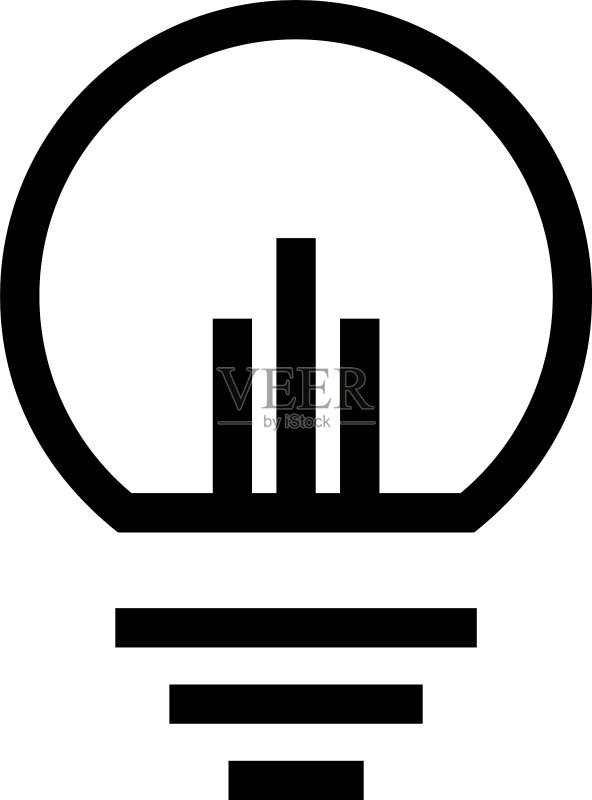 灯泡图标或标志孤立标志符号图标素材