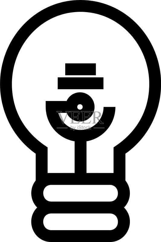 灯泡图标或标志孤立标志符号图标素材