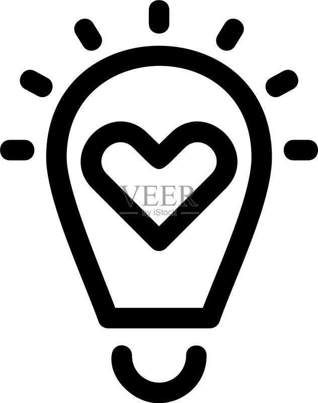 爱的想法图标或标志独立符号图标素材