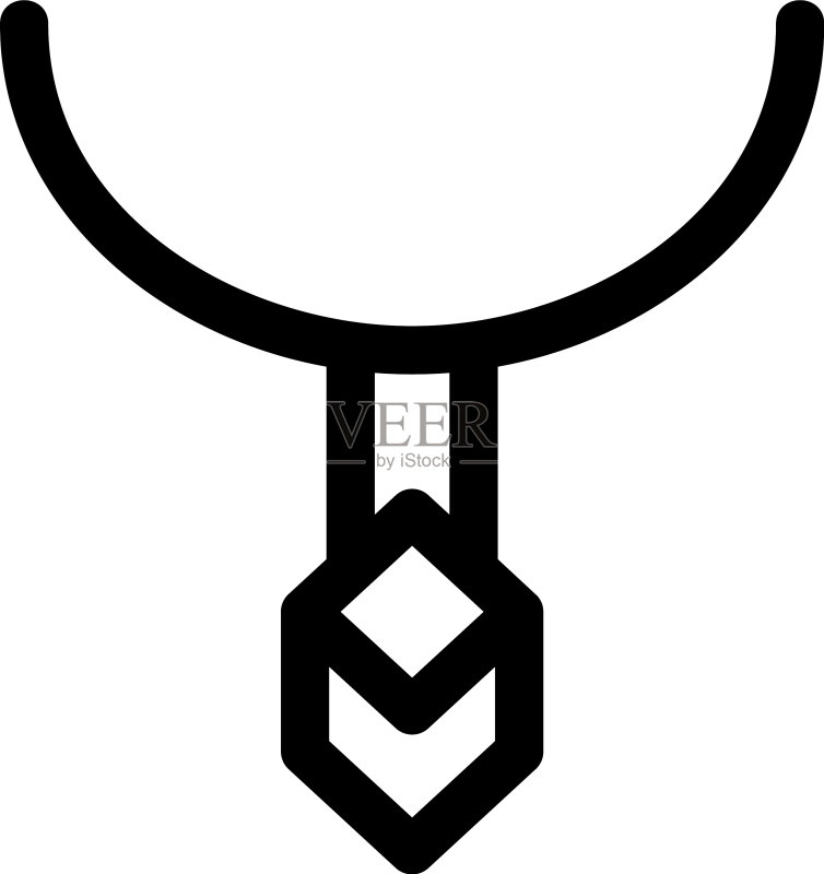 项链图标或Logo孤立符号图标素材