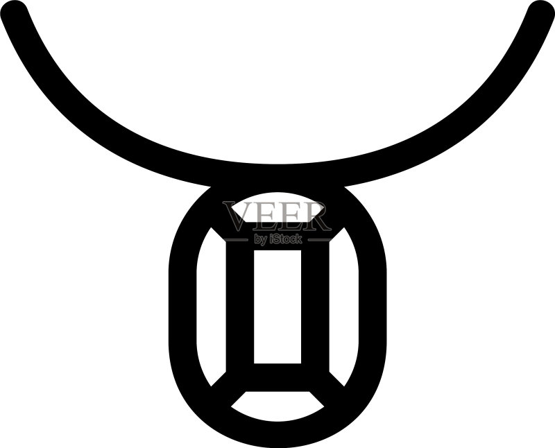 项链图标或Logo孤立符号图标素材