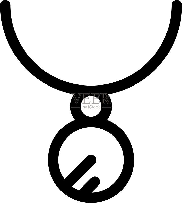项链图标或Logo孤立符号图标素材