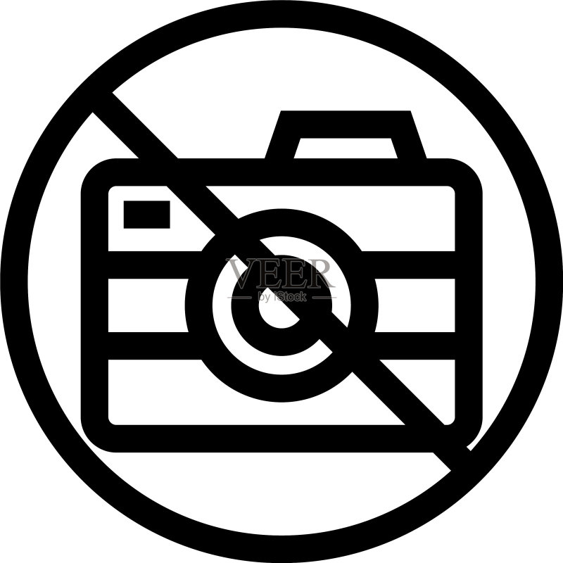 禁止相机图标或标志图标素材