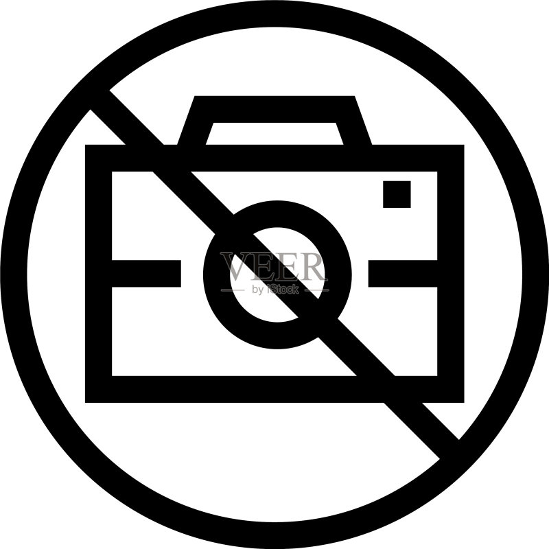 禁止相机图标或标志图标素材