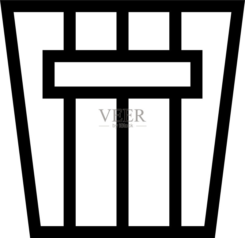 垃圾图标或标志,孤立的符号图标素材