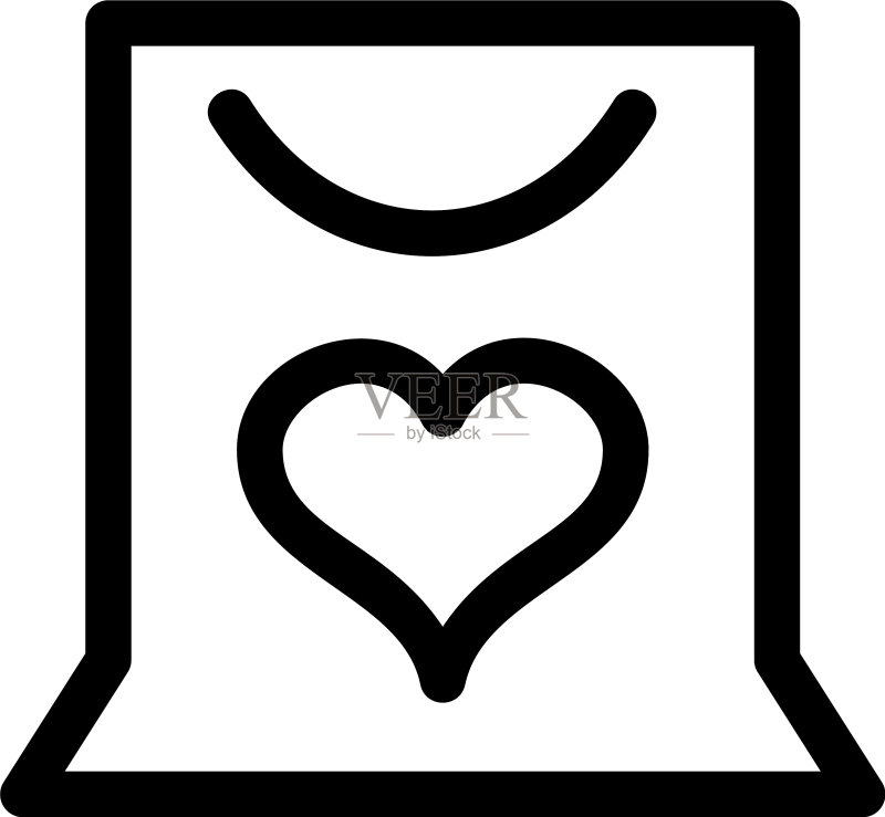 情人节购物图标或Logo图标素材