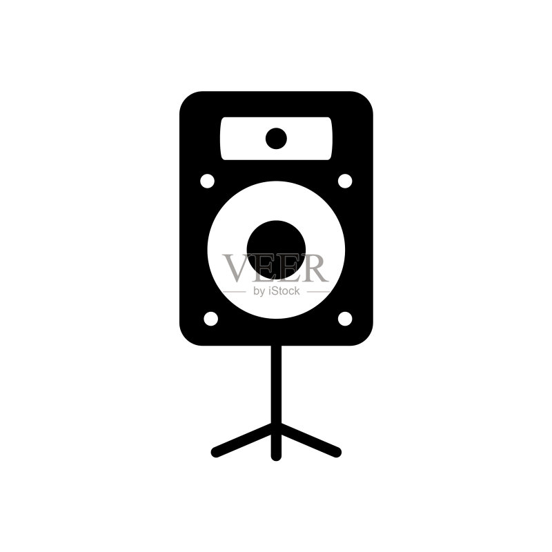 音响扬声器标志图标音乐柱图标素材