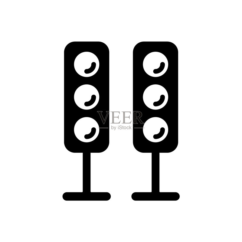 音响系统扬声器标志符号图标素材