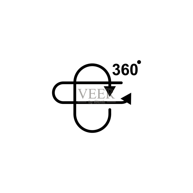 360度视角简约移动概念APP线条图标素材