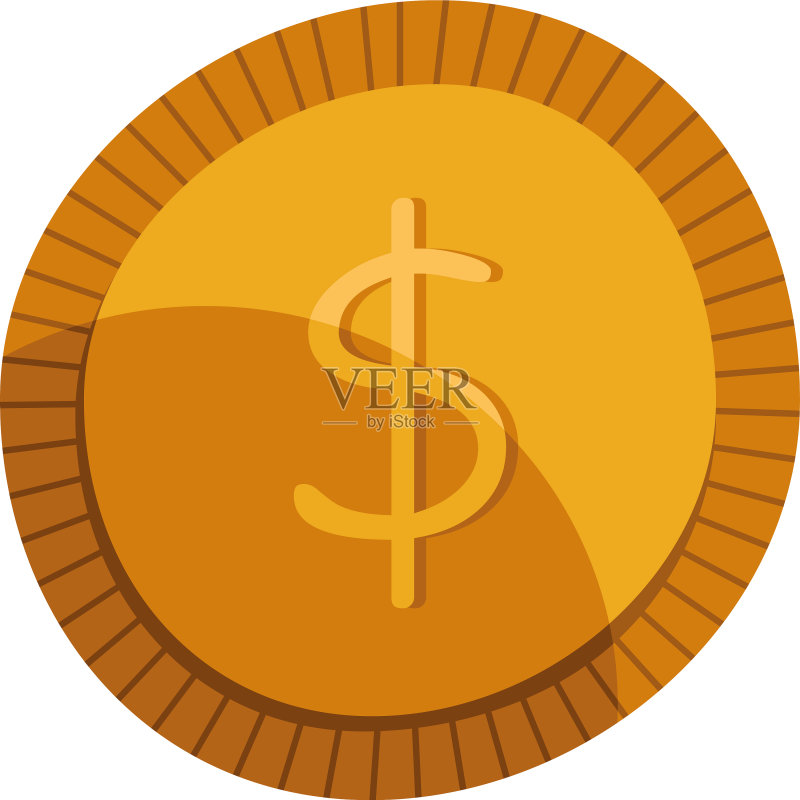 金色美元货币图标图标素材