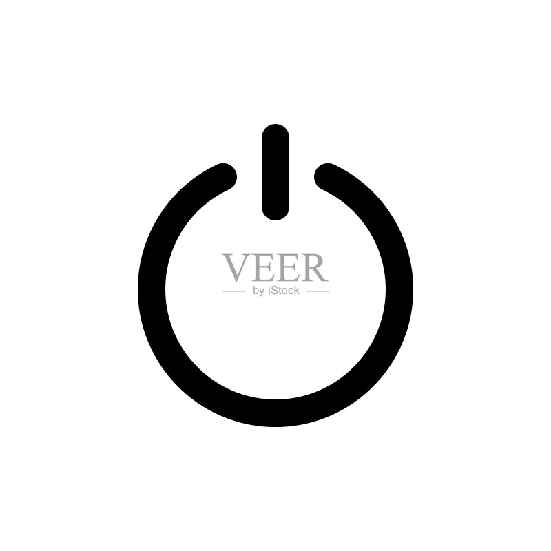 开启关闭开关电源线Web或移动界面图标素材
