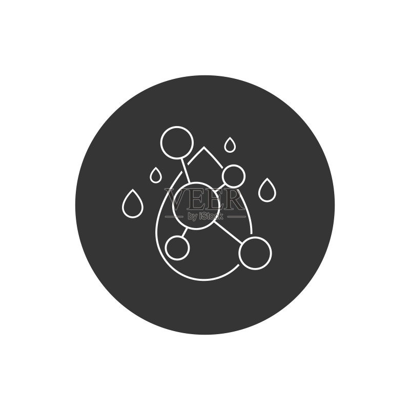 透明质酸线条图标矢量图图标素材