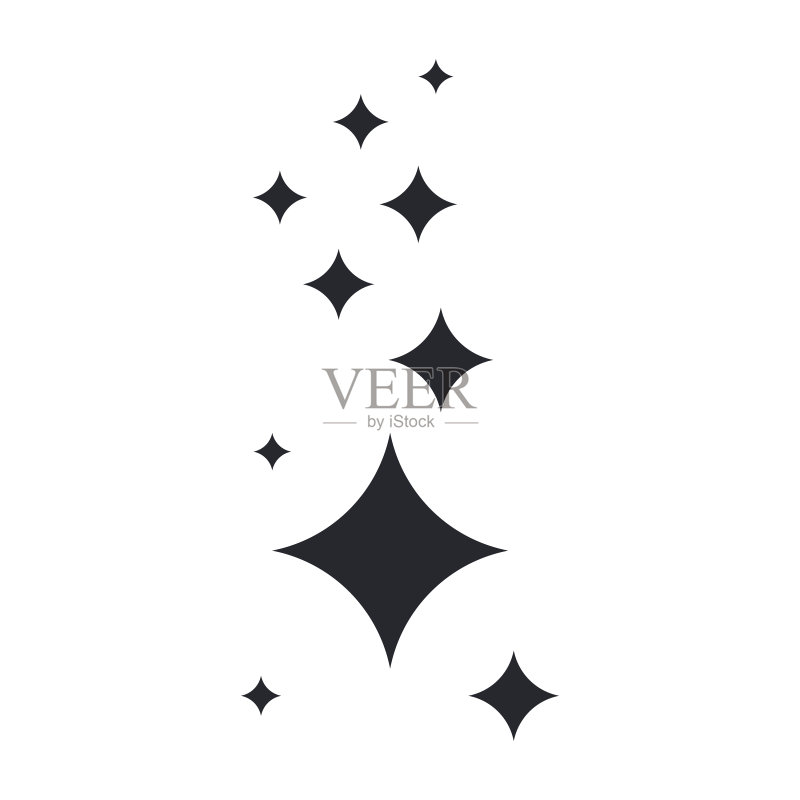 闪光星星清洁图标图标素材
