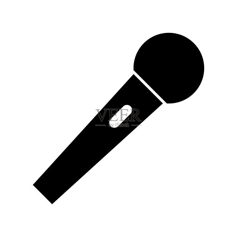 麦克风图标音频语音符号录音音乐会标志网页按钮设计卡拉OK演讲图标素材