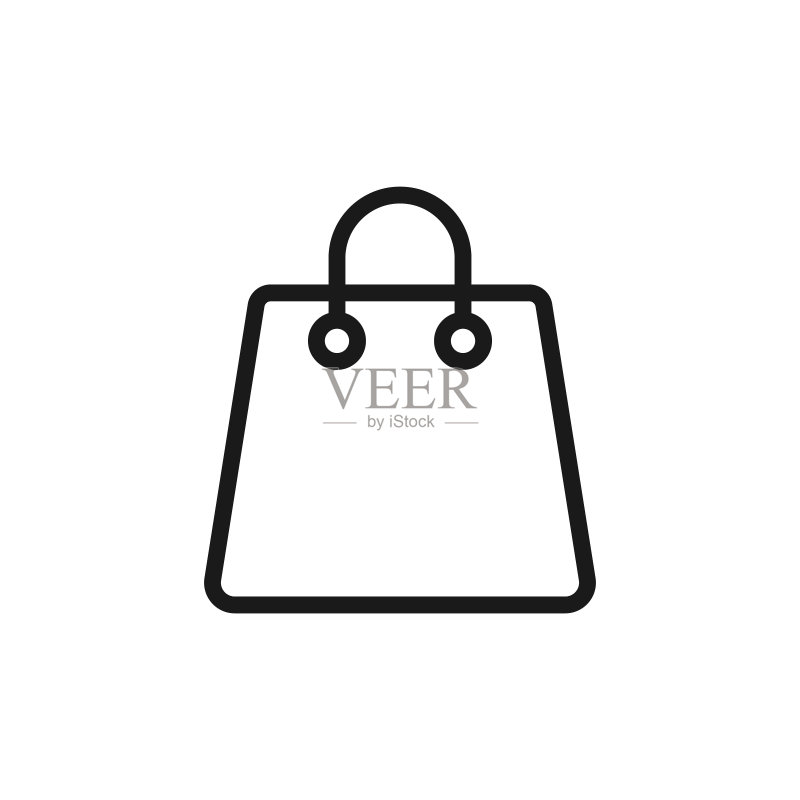 购物袋矢量图标:电商、网店及市场专用设计,适用于网站、手机App、Logo、符号、按钮和标志图标素材