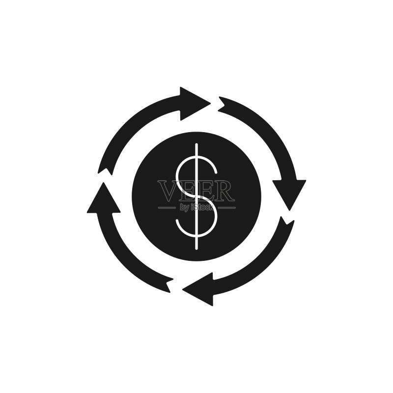 现金返还图标矢量图,电商现金返利奖励设计概念图标素材