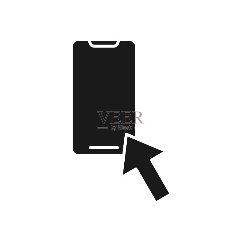 带箭头图标的手机矢量设计(电商、网店、APP用户界面)图标素材