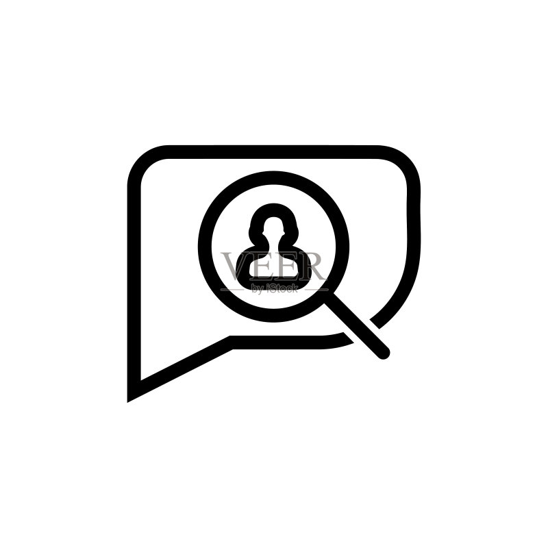 搜索图标矢量设计插图。用于网站、移动设备、Logo、图形元素、App、UI的搜索矢量扁平图标符号。库存插图图标素材