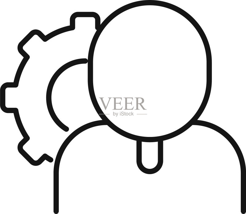 无线电工程师图标轮廓样式图标素材
