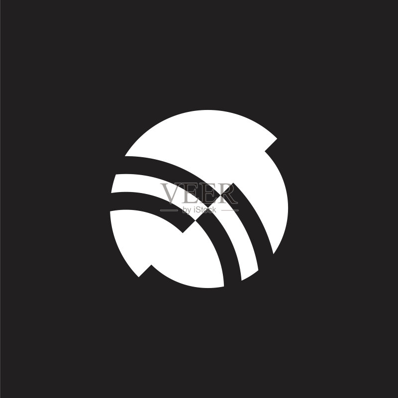 圆形几何街道线条logo图标素材