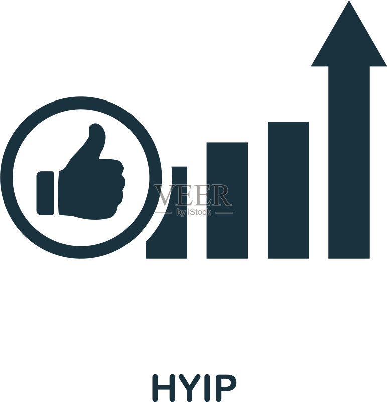 SMM图标中的HYIP单色风格设计图标素材