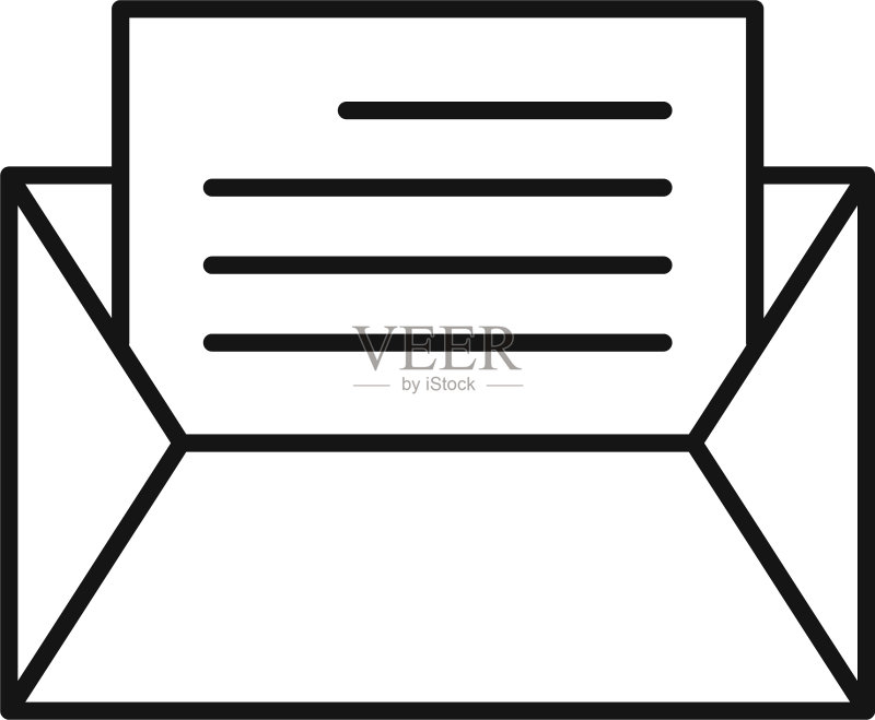 邮件促销图标轮廓样式图标素材