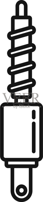 汽车弹簧图标轮廓样式图标素材