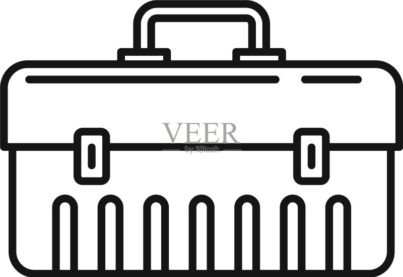 汽车维修工具箱轮廓线图标图标素材