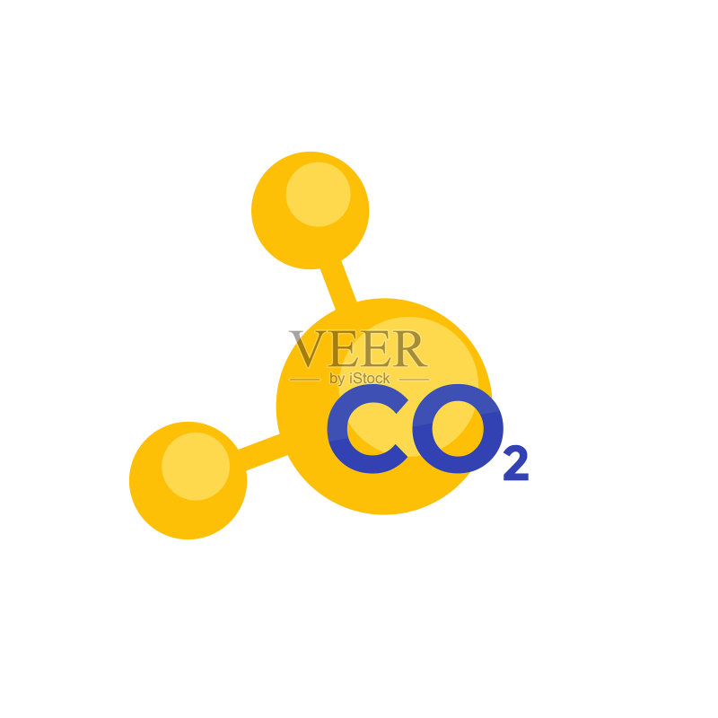 网页二氧化碳分子图标图标素材