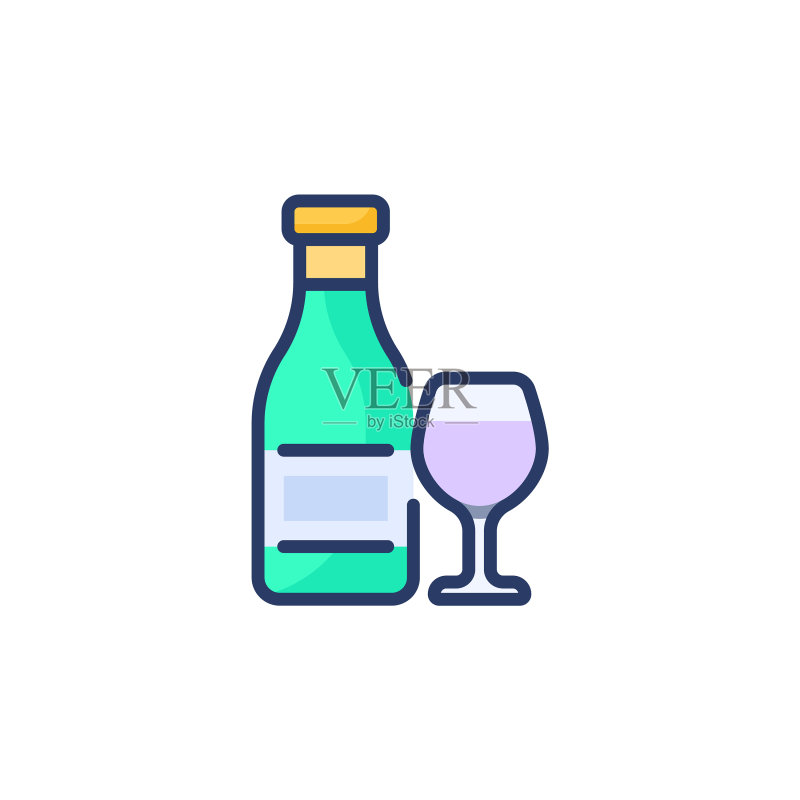 标志中的葡萄酒图标图标素材