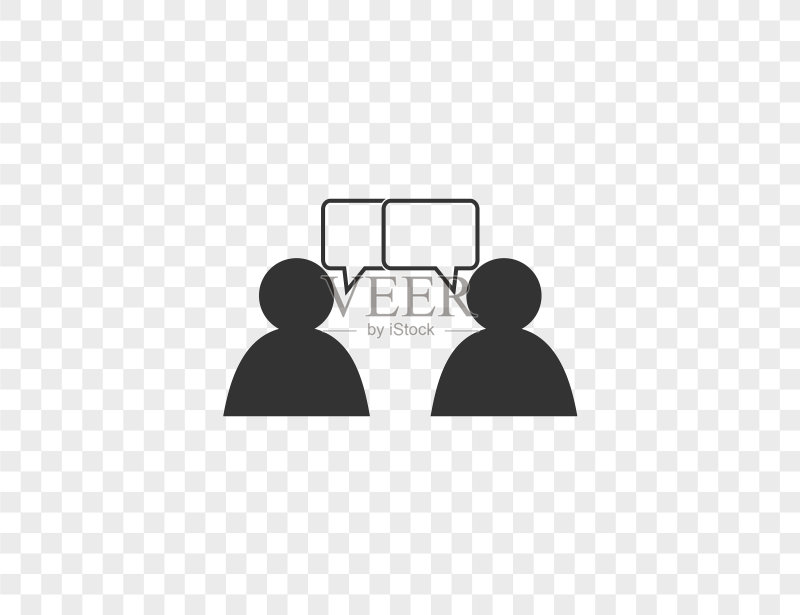 人们交谈图标透明背景图标素材