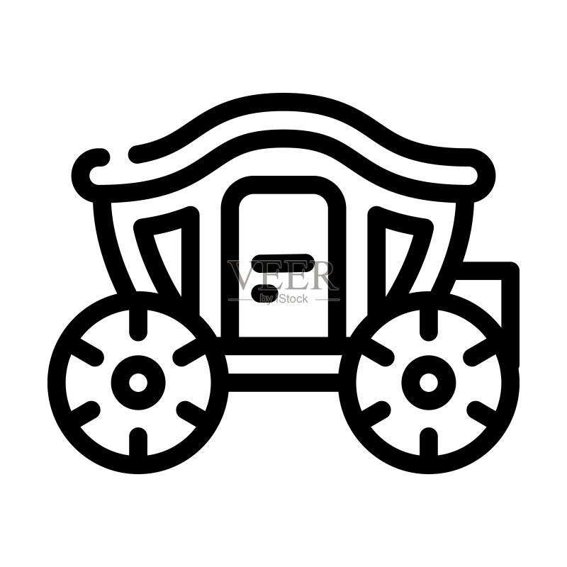 婚车交通线条图标矢量素材图标素材