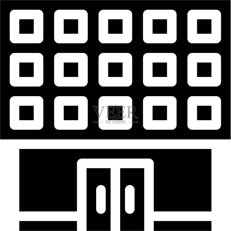 学校建筑字形图标图标素材