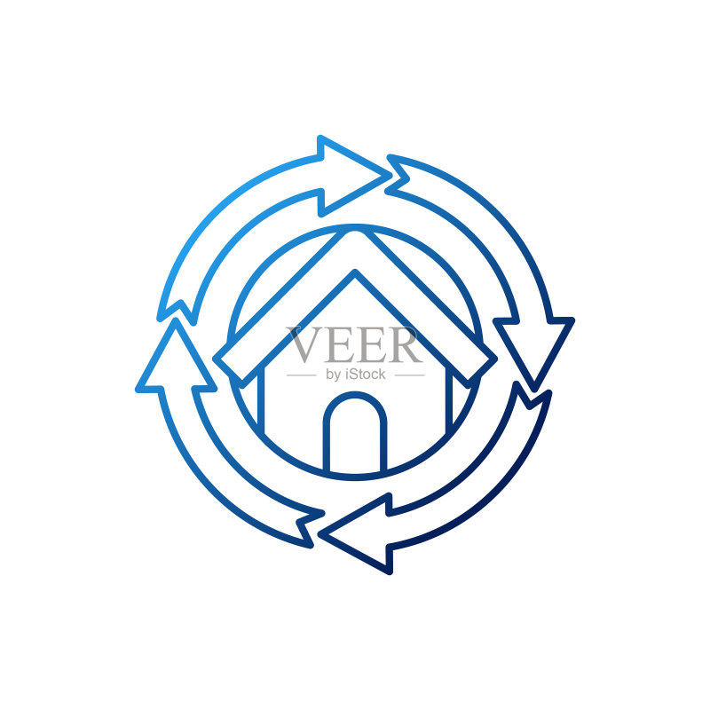 智能家居连接图标Logo设计图标素材