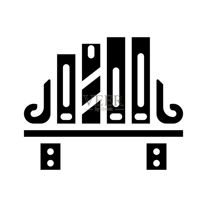 书架字形图标矢量插图图标素材
